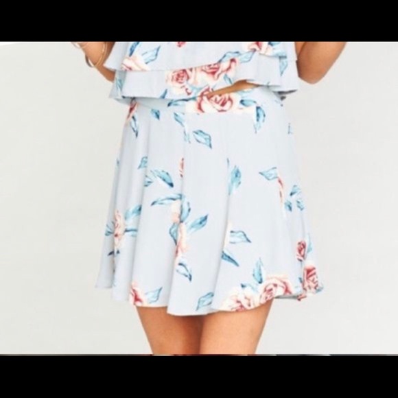 Show me your mumu skater floral skirt